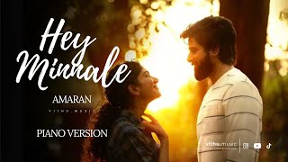 Hey Minnale  Amaran  Piano Version  Sivakarthikeyan Sai Pallavi  GV Prakash amaran heyminnale [upl. by Christianson]