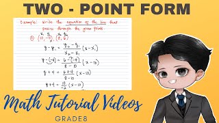 EQUATIONS OF THE LINE  TWO POINT FORM  PROF D [upl. by Nimajeb546]