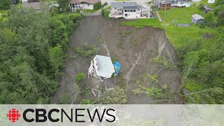 Saguenay landslide risk forces more than 100 out of homes [upl. by Gilbart879]