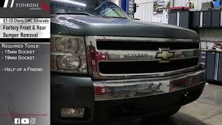 0713 Silverado  Front amp Rear Bumper Removal  HOW TO [upl. by Iraam]