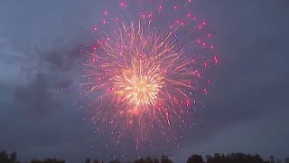 Fireworks in Simsbury light up the sky during Talcott Mountain Music Festival despite rain [upl. by Cleasta539]