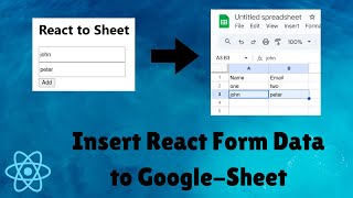 How to Insert Data from React Form to Google Sheet  Integrating Google Sheets with React  React [upl. by Kwasi]