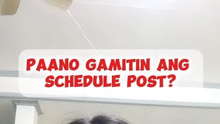 Paano Gamitin Ang Schedule Postschedule tutorialfacebooktutorialfacebook schedulepost ytshort [upl. by Enelyahs]