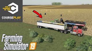 How to load  unload multiple hoppers or trailers with Courseplay in Farming Simulator 19 [upl. by Nyltiak957]