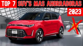 7 SUV´S mas ahorradoras de GASOLINA del 2023 ⛽️ [upl. by Anaiv251]