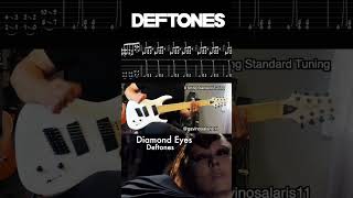 Diamond Eyes  Deftones Full Guitar Lesson with Tab amp Sheet on Screen deftones guitar [upl. by Janeta892]