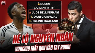 FRANCE FOOTBALL HÉ LỘ NGUYÊN NHÂN VINICIUS MẤT QBV VÀO TAY RODRI [upl. by Airbmak]