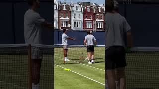 How Professional Tennis Players Warm Up [upl. by Chesna]