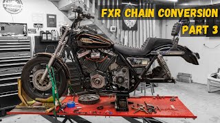 Harley Davidson FXR Chain Conversion  Part 3 [upl. by Briano]