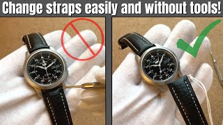 How to change  remove a watch strap without tools [upl. by Oag]