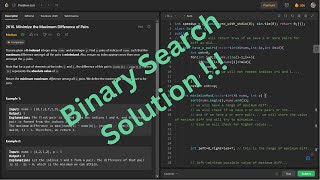 Minimize the Maximum Difference Pairs  Leetcode Daily Problem Solution  C [upl. by Block]
