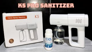 K5 Pro Nano Spray Machine Disinfectant Sanitizer Unboxing and Review [upl. by Zadack137]