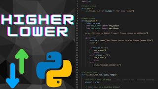 Higher Lower Number Game in Python  Coding Tutorial [upl. by Yevoc]