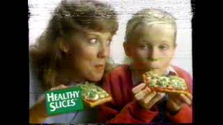 1992 McCain Ellios Healthy Slices Pizza quotTired of hearing what you cant eatquot TV Commercial [upl. by Lapides778]