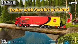 Palfinger Trailer with Forklift  Farming Simulator 22PS5 EP15 [upl. by Lulu26]