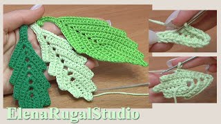 How To CROCHET Leaf EARRINGS [upl. by Rudman]