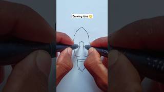 Easy drawing idea 💡kids rocket step by step easy art viral [upl. by Salokkin]