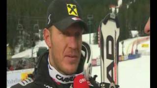 Hermann Maier  Lake Louise SuperG 2008 InterviewsSiegerehrung [upl. by Evets804]