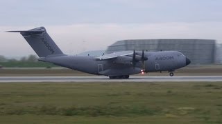 Airbus A400M FWWMZ take off at Hamburg Finkenwerder [upl. by Decamp68]