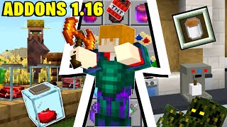 5 ADDONS PARA MINECRAFT PE 116 BEM ÚTEIS amp MANEIROS Bedrock [upl. by Myrna]