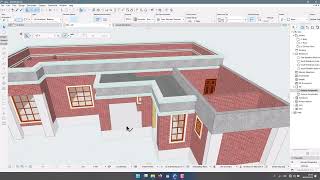 Hidden Roof Design ArchiCAD For Beginners Part 5 Concrete Coping Decoration on Parapet Walls [upl. by Eelyk179]