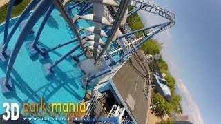 Gardaland BLUE TORNADO in 3D POV [upl. by Lotty]