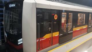 The newest Warsaw metro train Skoda Varsovia vel Krtek [upl. by Nixie]