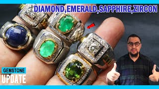 GEMSTONES UPDATE 13072024  BLACK WHITE DIAMOND CINCIN BERLIAN EMERALD COLOMBIA BLUE BLACK SAPPHIRE [upl. by Nurse500]