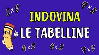 INDOVINA LE TABELLINE  QUIZ DI MATEMATICA  MULTIPLICATION TABLE QUIZ [upl. by Opaline]