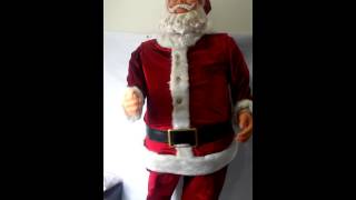 Gemmy 5ft Tall Life Size Animated Singing Dancing Karaoke Santa Claus 360811617858 [upl. by Crawford928]