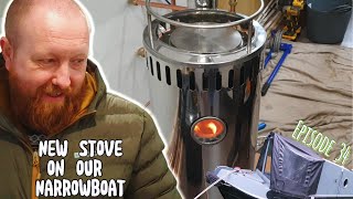 Reflex Diesel Stove Install on our Narrowboat  Episode 34 [upl. by Giraud]