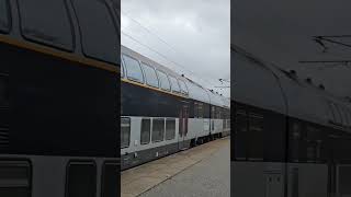 Siemens Vectron og dobbeltdækkervogne på Borup station trainspotting train dsb railway [upl. by Uball]