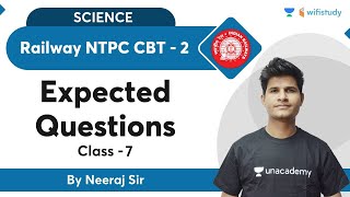 Railway NTPC CBT 2  Science Expected Questions  Class  7  Neeraj Jangid  Wifistudy [upl. by Ogu]