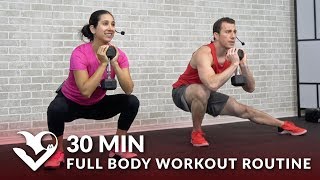 30 Minute Full Body Workout Routine at Home  Total Body Strength Training Workout with Weights [upl. by Julio792]