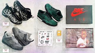 FIRST LOOK New amp Early Sneaker Releases CDG Foamposite AJ4 x Nigel Sylvester AJ4 Wet Cement [upl. by Fai]