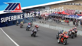 Steel Commander Superbike Race 2 at Laguna Seca 2024  HIGHLIGHTS  MotoAmerica [upl. by Treborsemaj]