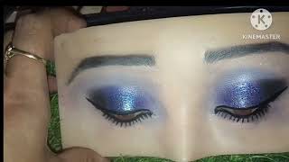 Blue eye makeup tutorial by Faria beauty parlour 🎯 simple and easy eye makeup 🎯 [upl. by Castor732]