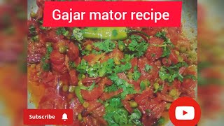 Gajar mator recipe 😋😍  HajraIrfandh8zs [upl. by Schoof]