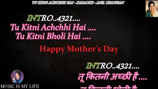 Tu Kitni Achchhi Hai  Improved Version  Karaoke With Scrolling Lyrics Eng amp हिंदी [upl. by Keating575]