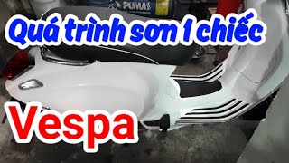 Xe Máy 24  Vespa  Quá trình sơn một chiếc Vespa [upl. by Cristi]