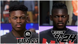 FIFA 23 Vs EA FC 24 Player Faces Ac Milan reaction [upl. by Karlene]