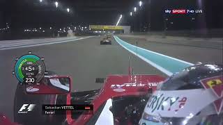 F1 2016 Hamilton Blocking Rosberg for the World Championship  Vettel Onboard Abu Dhabi  Telemetry [upl. by Niawd]