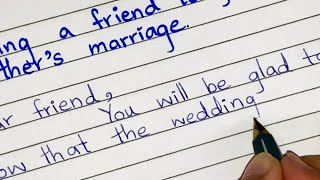 Letter to friend  Inviting him to your brother’s marriage  Letterwriting formatSimple handwriting [upl. by Repsac]