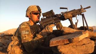 Infantry Soldiers Scan Mountain For Enemy Activity in Wardak Province Afghanistan [upl. by Eustache]