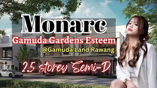 Monarc 25storey semi detached house in Gamuda Gardens Esteem Rawang by Gamuda Land [upl. by Ahsenak316]