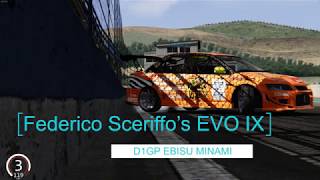 Federico Sceriffos EVO IX  Assetto Corsa  Ebisu Minami  jump drift  D1GP [upl. by Annohs]