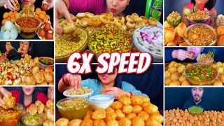 ASMR EATING SPICY PANIPURI GOLGAPPA FUSKA  INDIAN STREET FOOD CHALLENGE EATING SOUND [upl. by Chuipek]