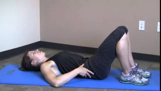 OrthoIndy Exercises  Supine Posterior Pelvic Tilt [upl. by Chere]