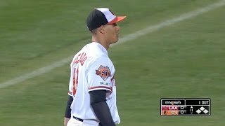 Machado makes an amazing play to nab Pujols [upl. by Eiroc]