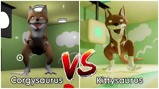 Kittysaurus vs Corgysaurus  School Monster Escape 4 vs Garten of Banban 4 [upl. by Odnalref]